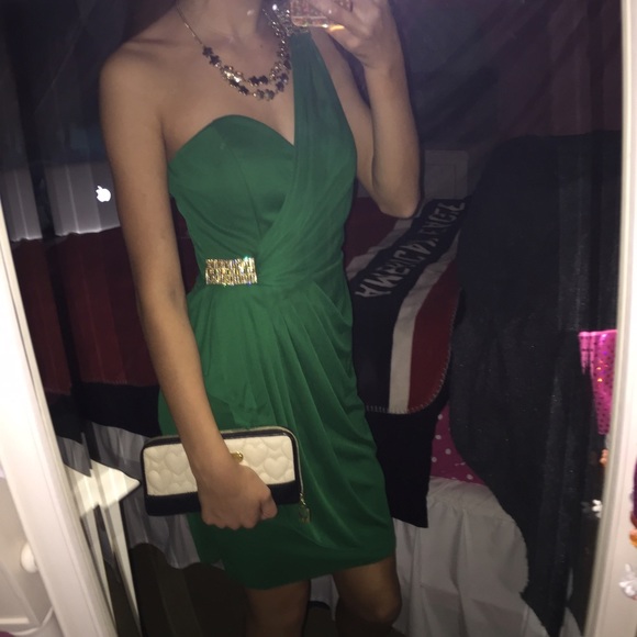 COPY - Cache Emerald Green Cocktail Dress - Picture 4 of 4